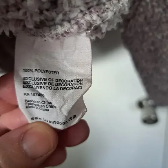 LIV Outdoor Sherpa Pullover Fleece Purple Women's Large - Picture 6 of 6